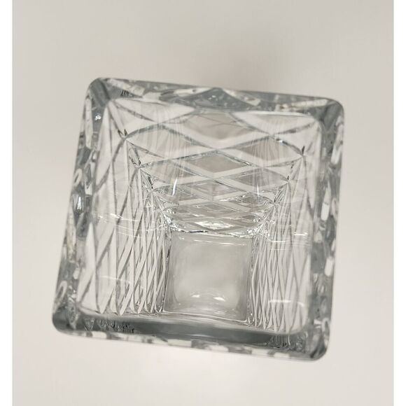 MIKASA Vintage Diamond Crystal 10" Heavy Square Shape - Picture 7 of 7